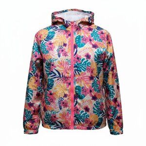 Girls Windbreaker Lightweight Jacket True Craft Floral Size Large 10-12